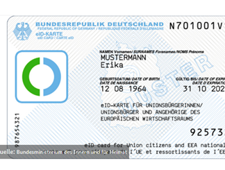 eID-Karte (Karte mit Funktion zum elektronischen Identitätsnachweis)