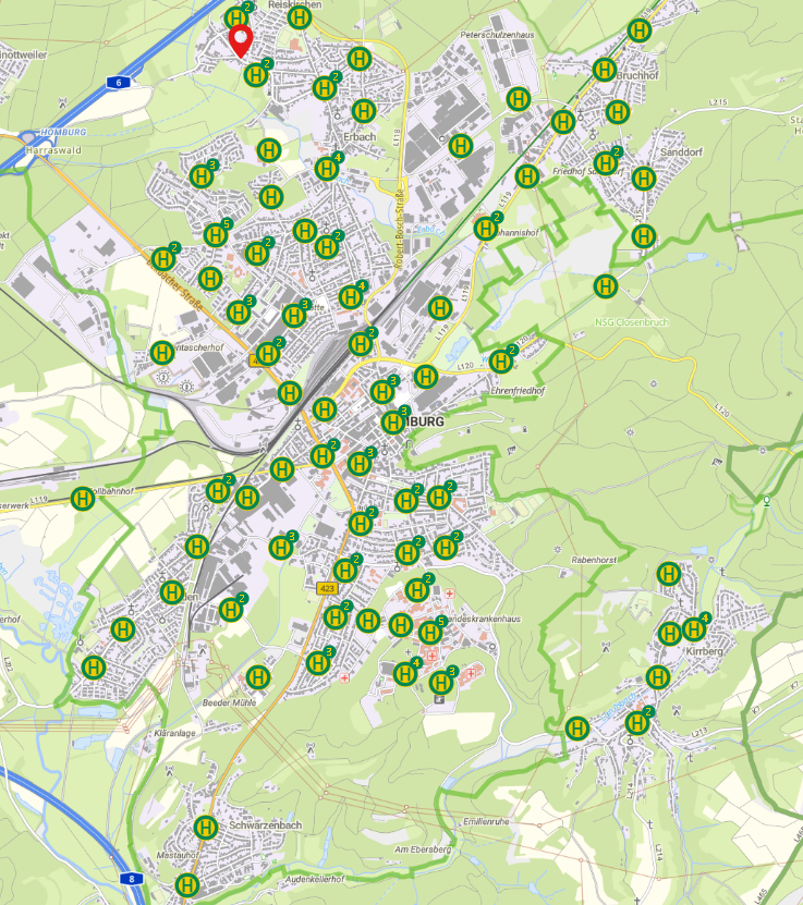 Haltestellen (Bürger-GIS)