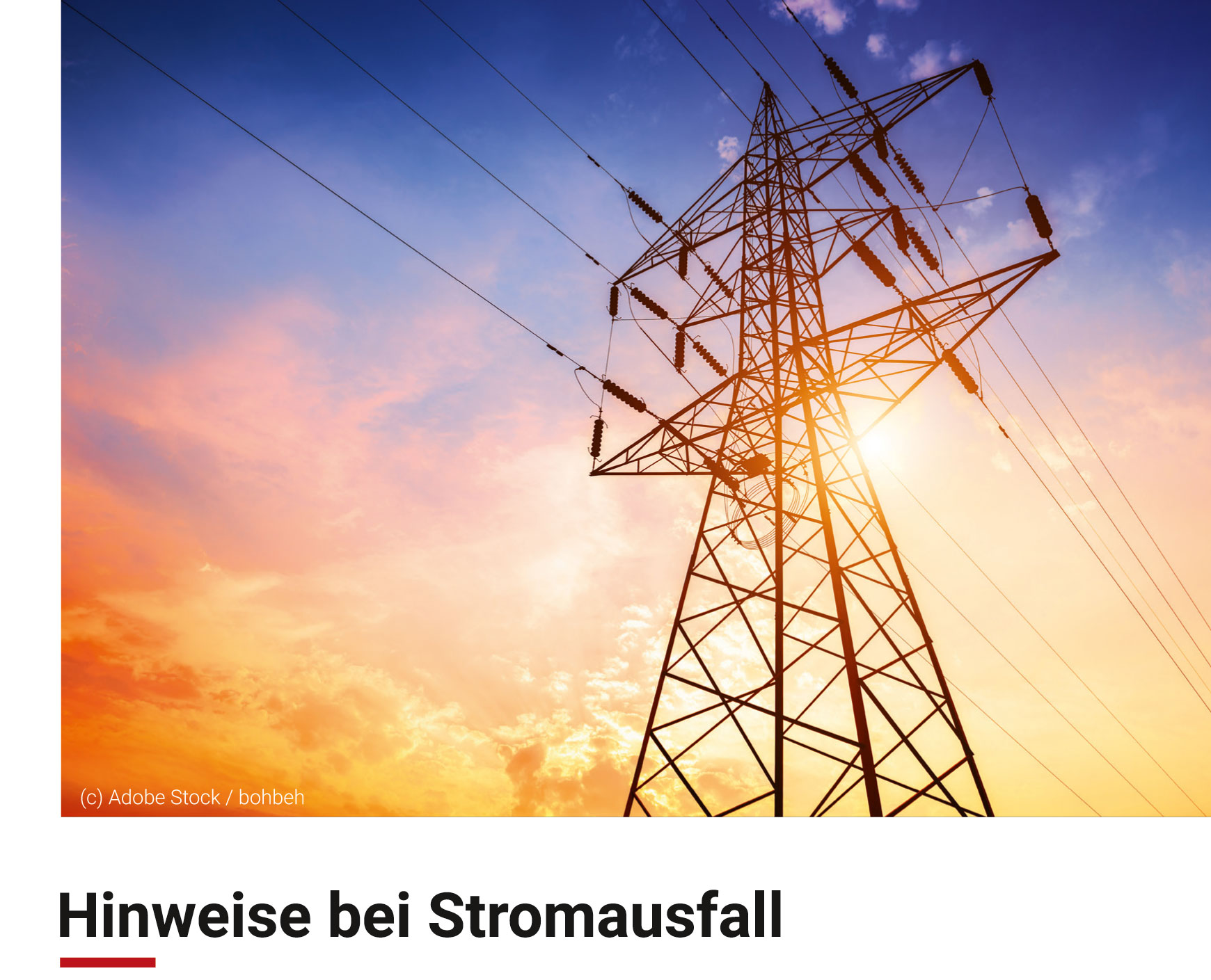Faltblatt Stromausfall
