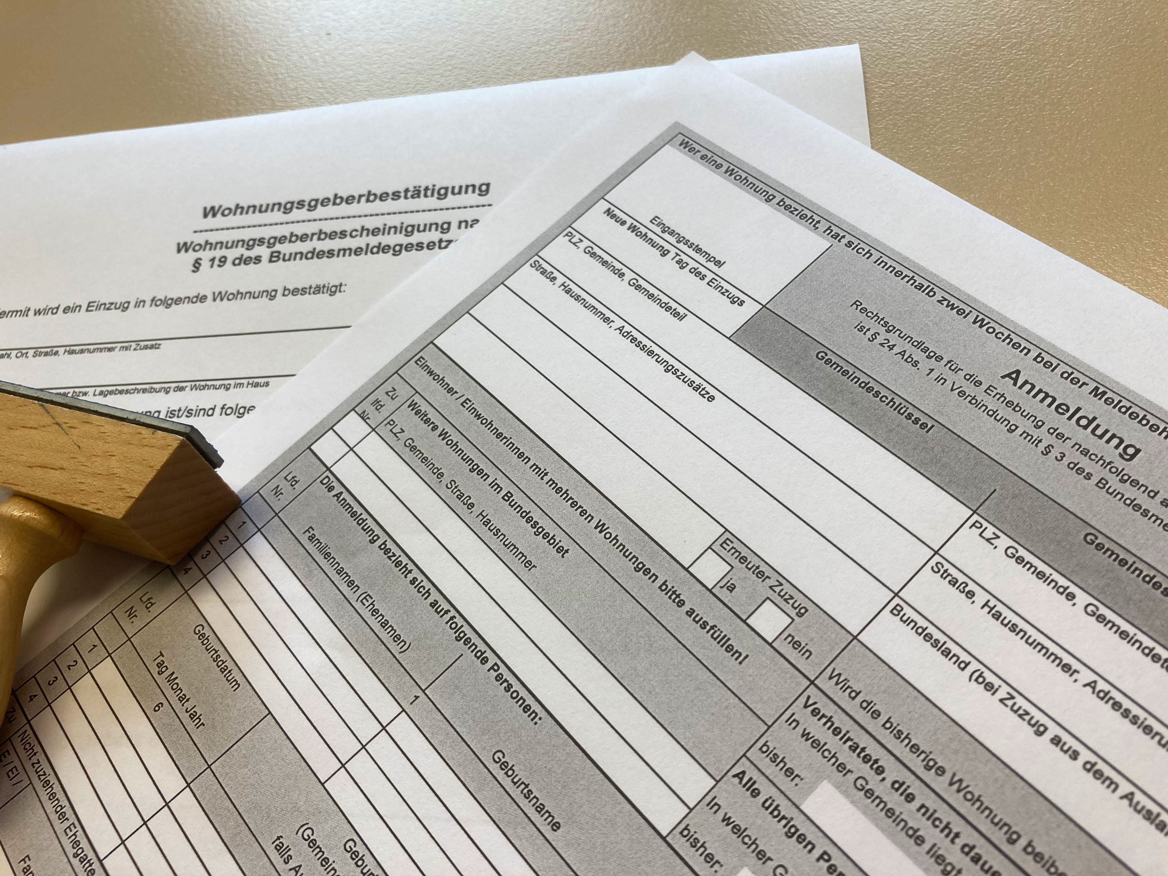 An-, Ab- und Ummeldung des Wohnsitzes