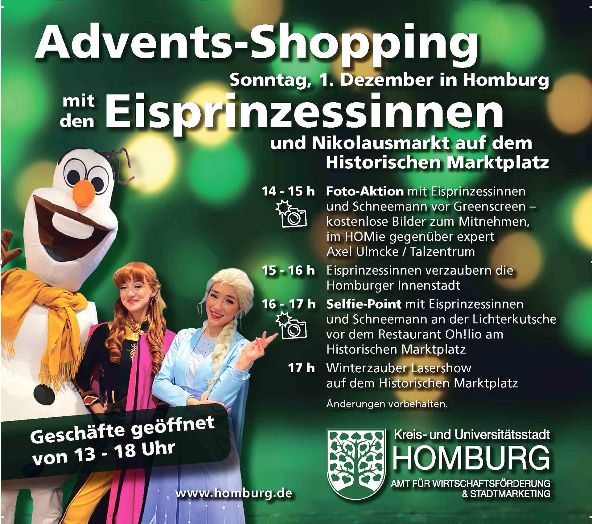 Verkaufsoffener Sonntag mit den Eisprinzessinnen 